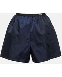 Prada - Shorts in Re-Nylon a vita alta - Lyst