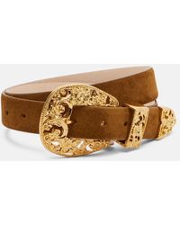 DEHANCHE - Versailles Suede Belt - Lyst
