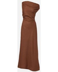 Faithfull the Brand - Vestido Largo Asimetrico Suis De Lino - Lyst