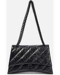 Balenciaga - Crush Medium Leather Shoulder Bag - Lyst