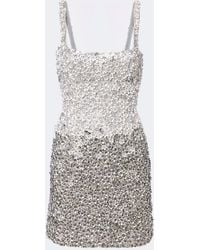 La Fuori - Floral Sequined Minidress - Lyst