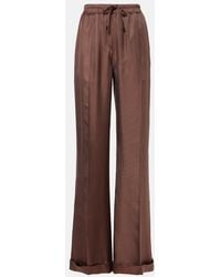 Tom Ford - Silk Twill Wide-Leg Pants - Lyst