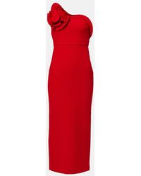 Roland Mouret - Midikleid Aus Crepe - Lyst