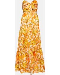 Zimmermann - Floral Cotton Maxi Dress - Lyst