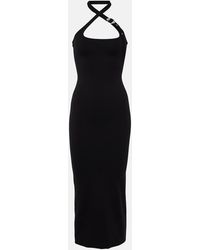 The Attico - V-Neck Midi Dress - Lyst