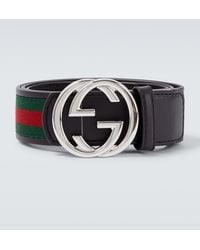 Gucci - Cintura Interlocking G Web - Lyst