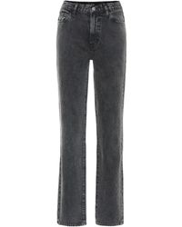 J Brand X Elsa Hosk Sunday Mid-rise Straight Jeans - Black