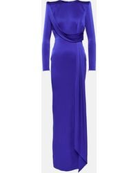 Alex Perry - Draped Satin Gown - Lyst