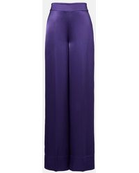 JOSEPH - Dijon Satin Wide-Leg Pants - Lyst