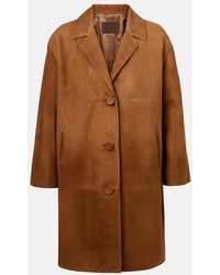 Prada - Suede Coat - Lyst