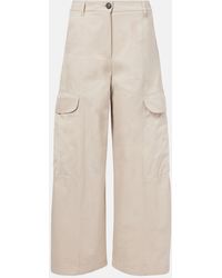 Max Mara - Cotton Gabardine Cargo Pants - Lyst