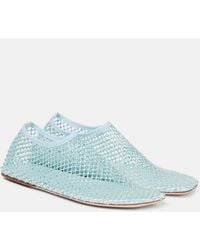 Christopher Esber - Minette Crystal-Embellished Fishnet Ballet Flats - Lyst
