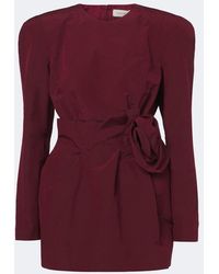 Magda Butrym - Floral-Applique Cotton And Silk Minidress - Lyst