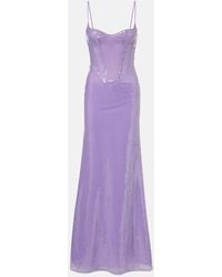 David Koma - Sequined Corset Gown - Lyst
