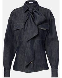 Brunello Cucinelli - Bluse Aus Baumwolle - Lyst