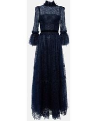 Costarellos - Ruched Lace Gown - Lyst