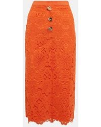 Self-Portrait - Lace Pencil Skirt - Lyst