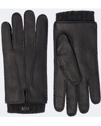 Agnona - Leather And Cashmere Gloves - Lyst