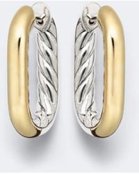 David Yurman - Dy Madison Sterling And 14Kt Hoop Earrings - Lyst