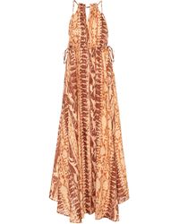 Cult Gaia Maxikleid Agatha aus Leinen - Braun