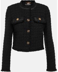Versace - Veste en tweed de laine melangee - Lyst