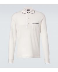 Tom Ford - Silk And Cotton Pique Polo Shirt - Lyst