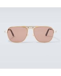 Cartier - Santos De Cartier Rectangular Sunglasses - Lyst