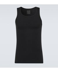 Givenchy - 4g Ribbed-knit Cotton Tank Top - Lyst