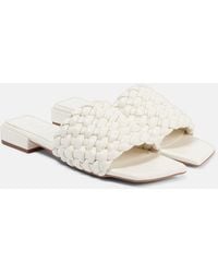 Souliers Martinez - Aster Woven Leather Slides - Lyst