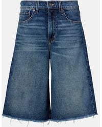 Nili Lotan - Shorts Di Jeans A Vita Alta - Lyst