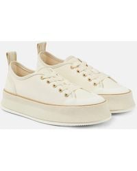 Max Mara - Sneakers Spring in canvas con plateau - Lyst