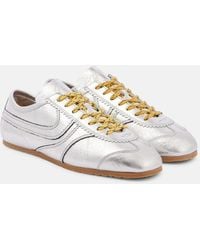 Dries Van Noten - Metallic Leather Sneakers - Lyst