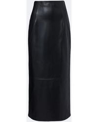 Loulou de Saison - Inga Leather Midi Skirt - Lyst