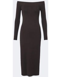 Tom Ford - Off-Shoulder Wool And Silk Midi Dress - Lyst