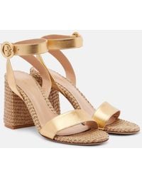 Gianvito Rossi - Sandalias Luana 85 De Piel Metalizada - Lyst