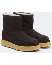 Tod's - Gommino Shearling-Lined Suede Ankle Boots - Lyst