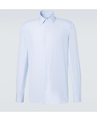 Lardini - Striped Cotton Poplin Shirt - Lyst