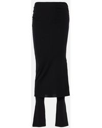 Alaïa - Luxurious Draped Wool-Blend Skirt Pants - Lyst