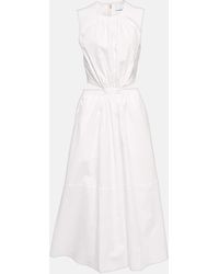 Proenza Schouler - White Label Cutout Cotton Midi Dress - Lyst