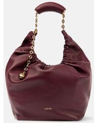 Loewe - Squeeze Small Leather Shoulder Bag - Lyst