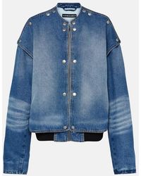 Y. Project - Snap Off Denim Bomber Jacket - Lyst