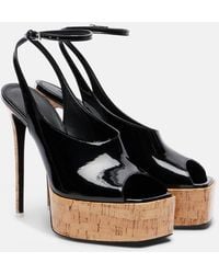 The Attico - Ornella Patent Leather Platform Slingback Pumps - Lyst