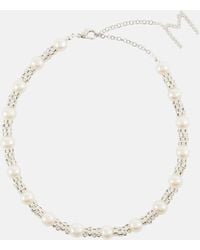 Magda Butrym - Embellished Necklace With Rose Quartz - Lyst