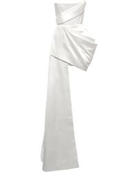 Alex Perry Bridal Blair Satin Minidress - White