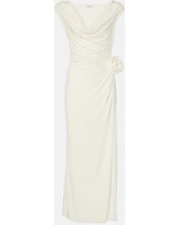 Magda Butrym - Vestido De Fiesta Drapeado Con Aplique Floral - Lyst