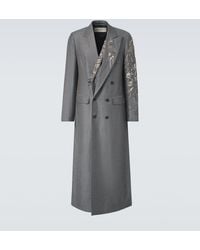 Dries Van Noten - Mantel Aus Leinen Und Wolle - Lyst