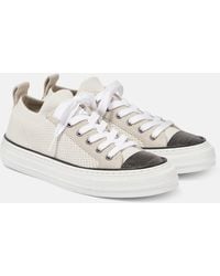Brunello Cucinelli - Cotton Sneakers - Lyst
