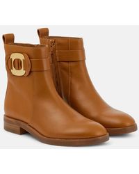 See By Chloé - Chany Leather Ankle Boots - Lyst
