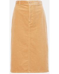 Polo Ralph Lauren - Cotton Corduroy Pencil Skirt - Lyst