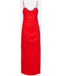SIR. - Noemi Ruched Linen Maxi Dress - Lyst